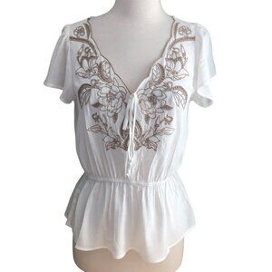 NWTs Love On A Hanger Embroidered Blouse - Coquette